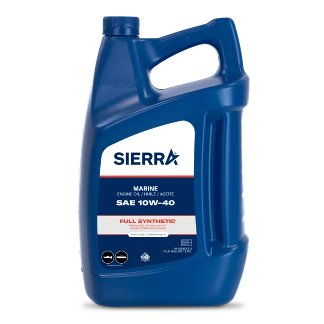 18-9559CAT-3 – SIERRAMARINE Oil, SAE 10W-40 Full Synthetic 1 Gallon Jug Single